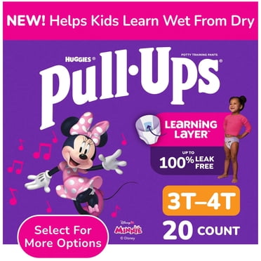 Pull-Ups Girls' Potty Training Pants, 3T-4T (32-40 lbs), 20 Count (Select for More)