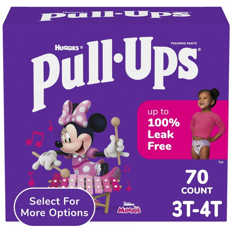 Pull-Ups Girls' Potty Training Pants, 3T-4T (32-40 lbs), 70 Count (Select  for More Options) 