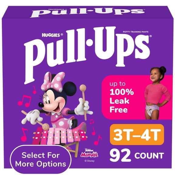 Pull-Ups Girls' Potty Training Pants, 3T-4T (32-40 lbs), 92 Count (Select for More)
