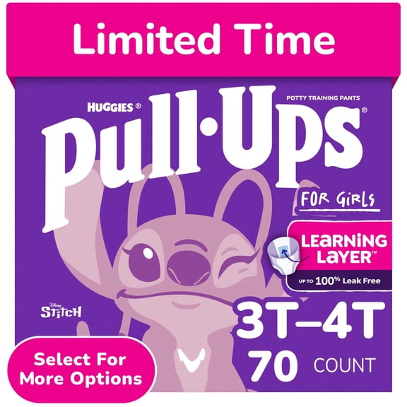 Pull-Ups Girls Potty Training Pants Disney Special Edition, 3T-4T, 70 Count