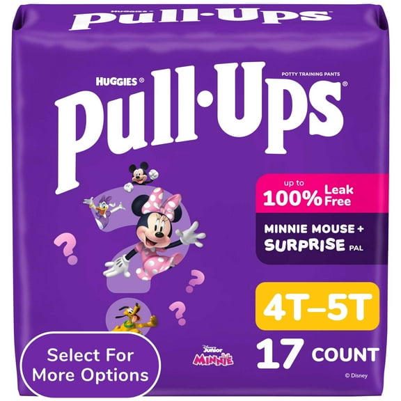Pull-Ups Girls' Potty Training Pants, 4T-5T (38-50 lbs), 17 Count (Select for More)