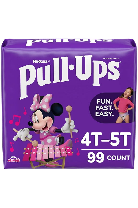 Girls' Potty Training Pants, 4T-5T (38-50 lbs), 99 Count