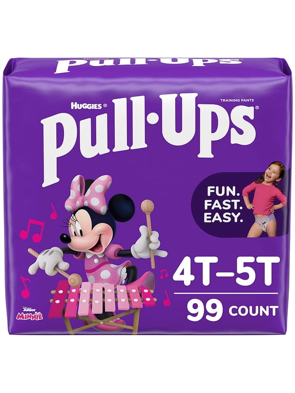 Girls' Potty Training Pants, 4T-5T (38-50 lbs), 99 Count