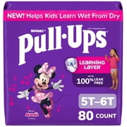 Pull-Ups Girls Potty Training Pants, 5T-6T 46+ lbs, 80 Count Select for More