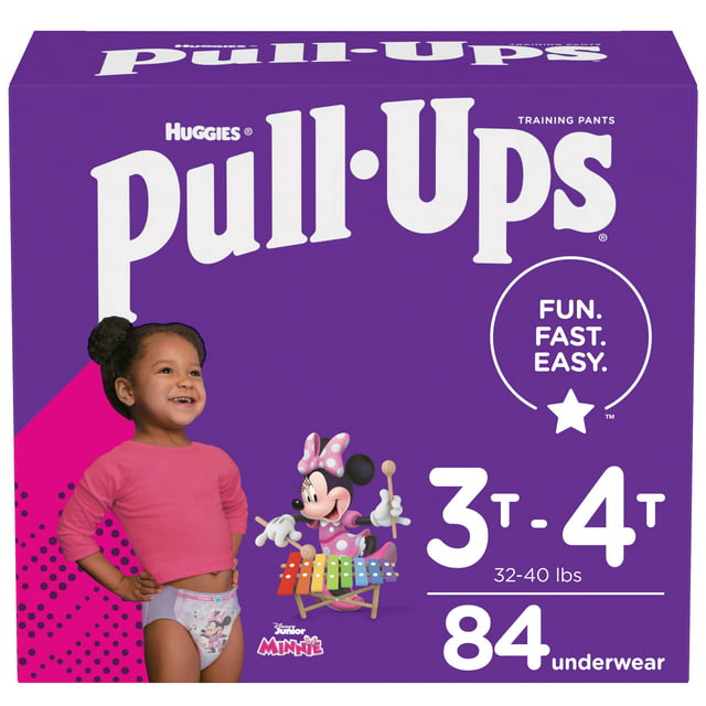 Pull-Ups Girls' Potty Training Pants Size 5, 3T-4T, 84 Ct