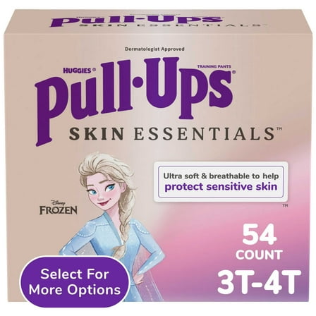 Pull-Ups Girls' Skin Essentials Training Pants, 3T-4T (32-40 lbs), 54 Count (Select for More)