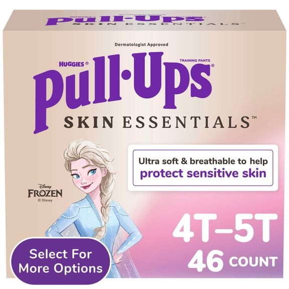 Pull-Ups Girls' Skin Essentials Training Pants, 4T-5T (38-50 lbs), 46 Ct (Select for More)