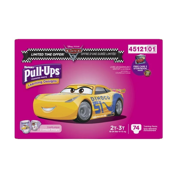 Pull Ups Girls Training Pants, 2T-3T (Pack of 12)