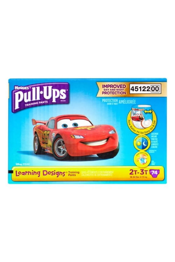 Pull Ups Learning Designs Boys' Training Pants, 2T-3T 74.0 Count (Pack of 18)