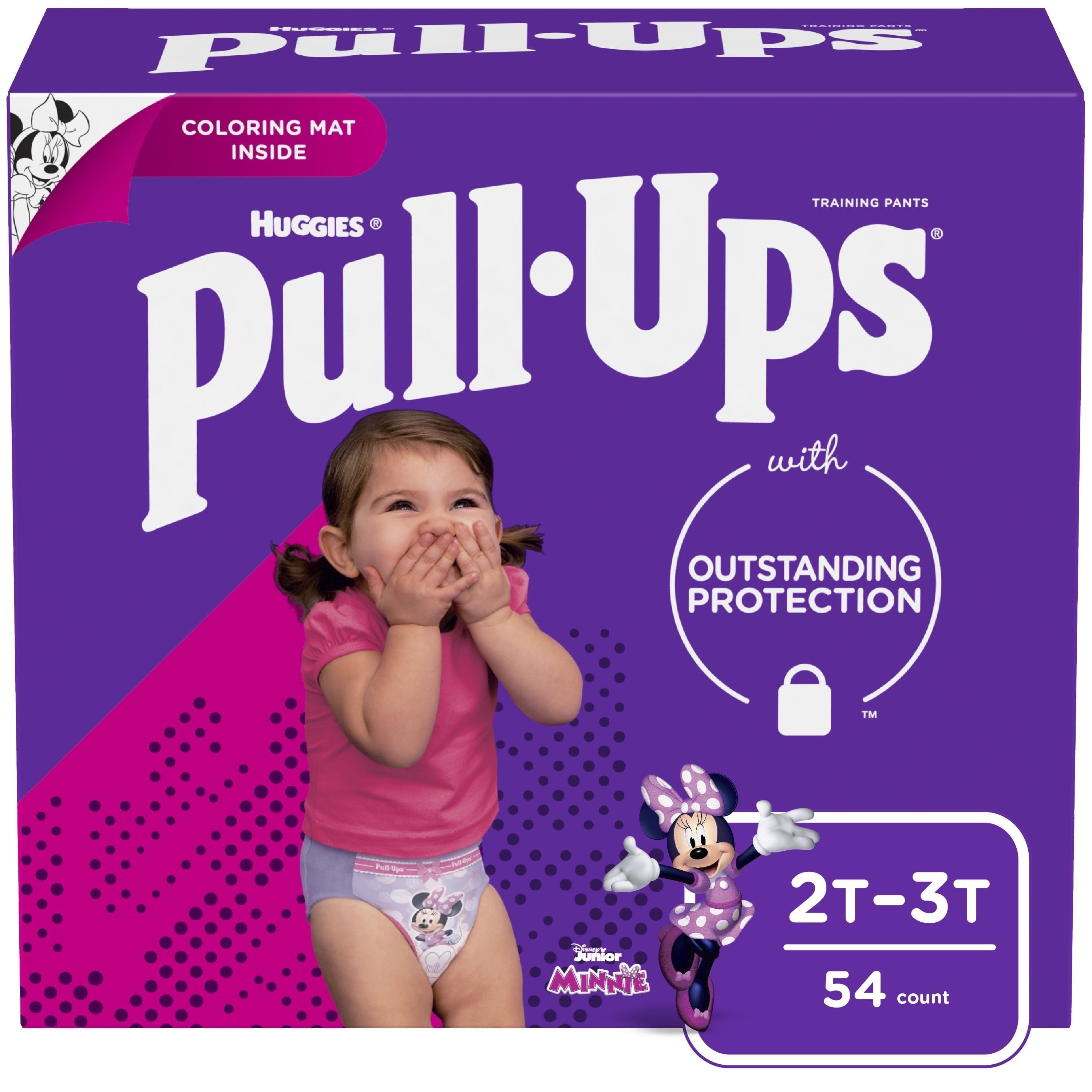 Pull-Ups Learning Designs Potty Training Pants for Girls, 2T-3T (18-34 lb.), 54 Ct. (Packaging May Vary)