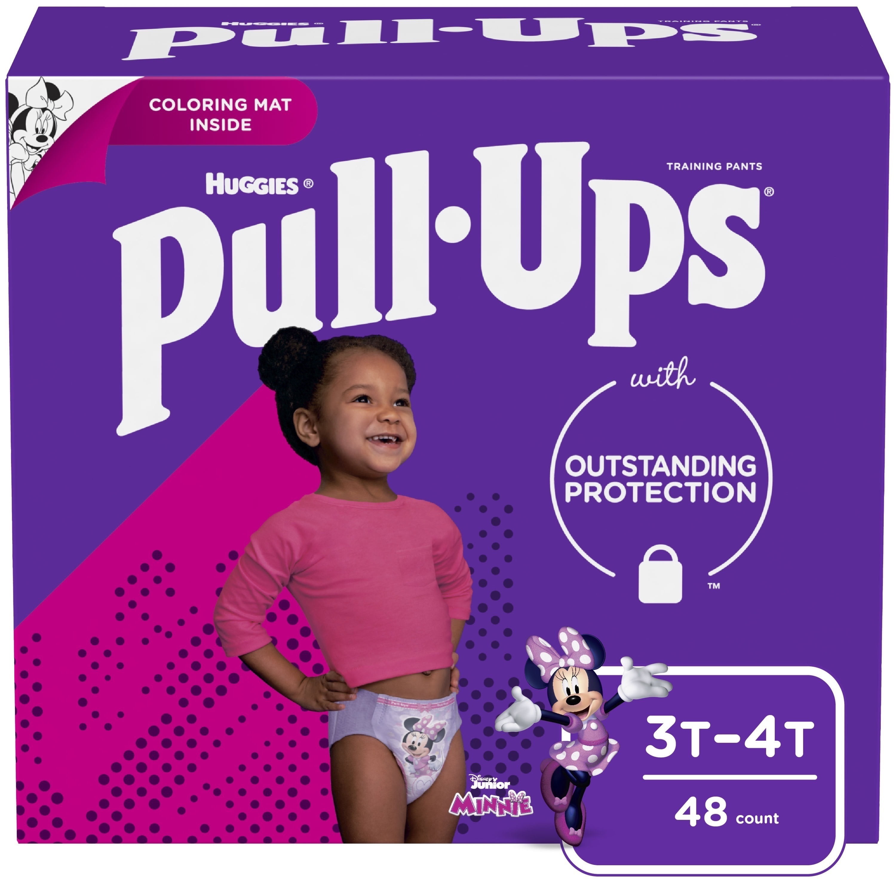 Pull-Ups Learning Designs Potty Training Pants for Girls, 3T-4T (32-40 lb.), 48 Ct. (Packaging May Vary)