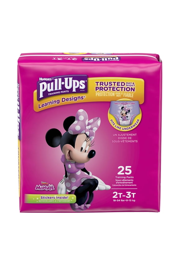 Girls' Learning Designs Training Pants, Size 2T/3T, 25 Pants