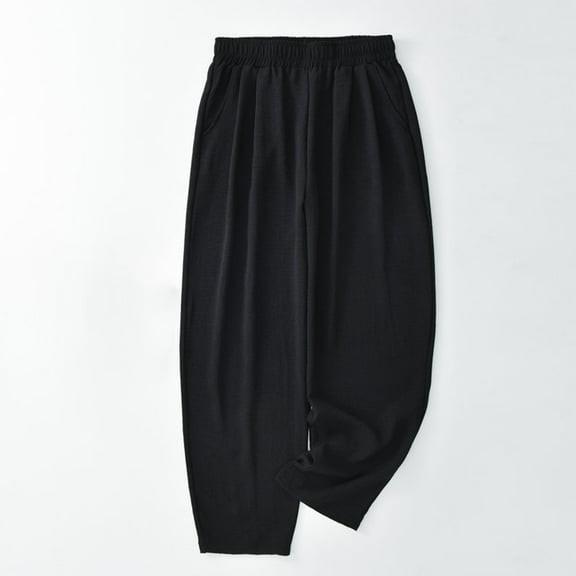 Pull on Wide Leg Pants for Women Plus Size Casual Wide Leg Pants With Pockets High Waisted Stretchy Wide Leg Pants Elastic Waist Comfy Palazzo Pants Pull On Lightweight Straight Leg Pants Black