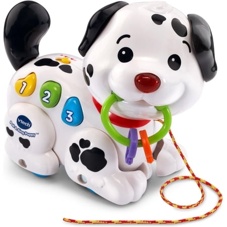HearthHarmony Pull and Sing Puppy Electronic Pet Toy, Push or Pull Cord to Activate Music, Toys for 6 to 36 Month Old Kids