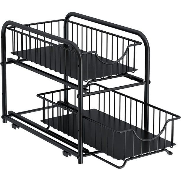 Pullout Organizer, Stackable 2tier Under Sink Rack, with