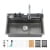 Pull-out Faucet Single Bowl Sink, Kitchen Vegetable Sink 304 30"x18" Whale Waterfall Sink Stainless Steel Dish Sink wIth Dishwasher Accessories Household Vegetable Washing Basin, Black