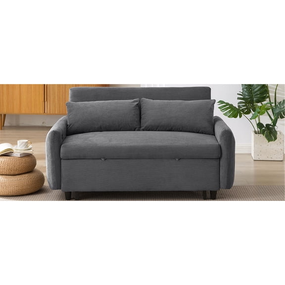 Pull - out Sofa with Corduroy Fabric - Soft Touch and Functional Design