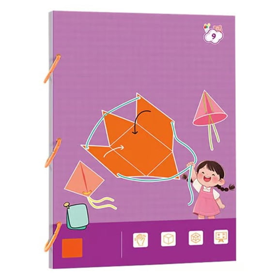 Pull-string Model Book, 3d Pull-wire Handmade Book Set, Braided Rope Design Diy Solids Geometric Models Books for