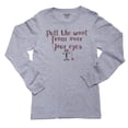 thumbnail image 1 of Pull the Wool from Over Your Eyes - Funny Saying Boy's Long Sleeve Grey T-Shirt, 1 of 2