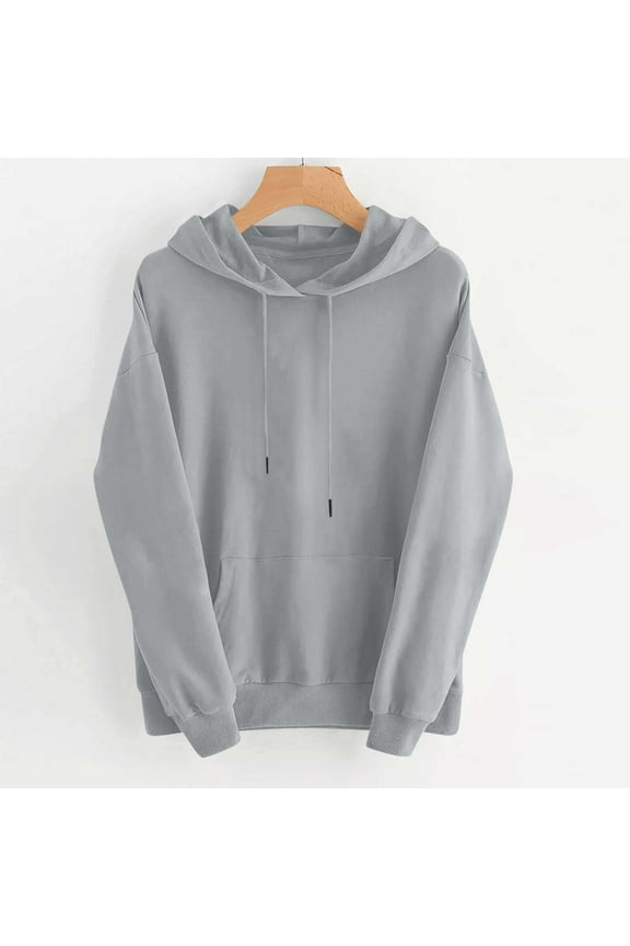 Pull-up Sweatshirts for Women Solid Color Womens Hoodies with Long Sleeves Crew Neck Sweatshirts Gym Workout Athleisure Streetwear Casual Daily Essentials