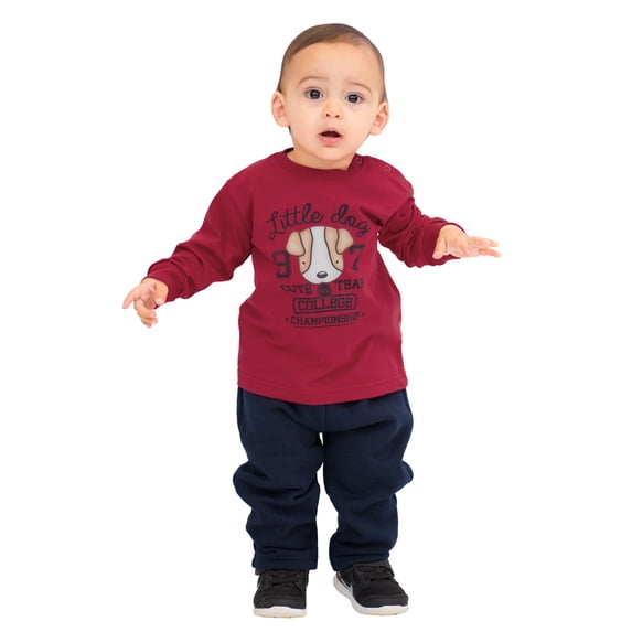 Pulla Bulla Baby Boy Long Sleeve Graphic Shirt Puppy Tee