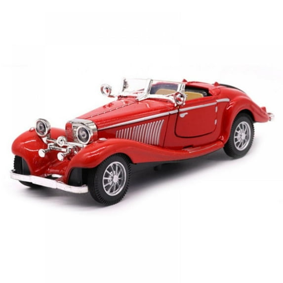 Pullback Diecast Metal Antique Classic Model Cars Collectible Toy Gifts (White,Length 6.3in/16.5cm)