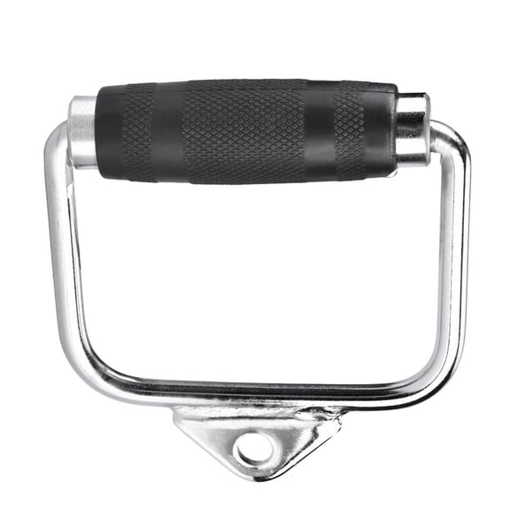 Pulldown Cable Machine Steel Handle, Heavy Duty Cable Machine Attachment Grip with Rubber for Weight Lifting Bars Pulley
