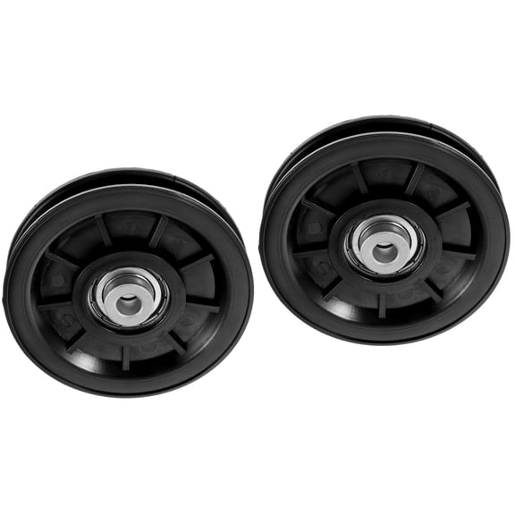 Set of 2 Fitness Pulleys for Gym Cable Machines, Wear-Resistant Plastic and Steel Exercise Equipment Accessories