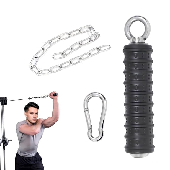Pulley Pull‑Rod Accessory Set – Single D‑Ring Handle w/ Rubber Grip, Home & Gym Use