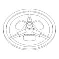 thumbnail image 1 of Pulley - Separator Fan Drive fits John Deere CTS 9400 9410 9450 9510 9550 9610 9650 9500 9560 9600 9660 AH146463, 1 of 1