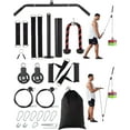thumbnail image 1 of Pulley System for Home Gym, Cable Weight System Attachments Set with 2 in 1 LAT Pulldown Bar, Tricep Rope, Biceps Curl, Chest Fly Handles for Arm Workouts Fitness Equipment, 1 of 7