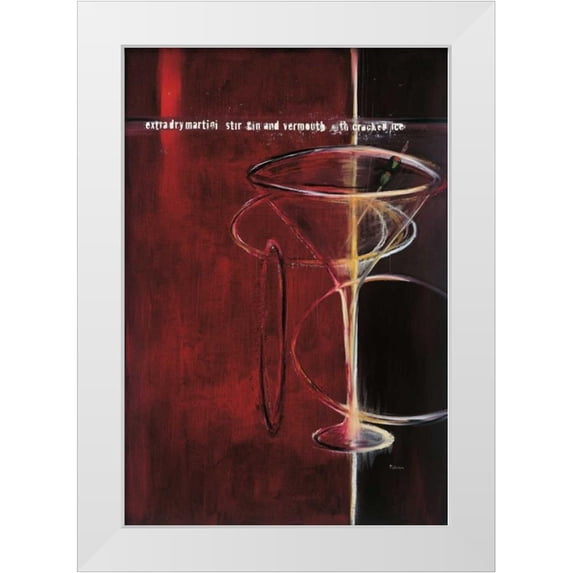 Pulliam, Mark 13x18 White Modern Wood Framed Museum Art Print Titled - Dry Martini