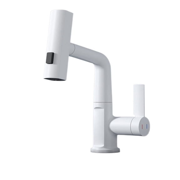 Pulling Lifting Digital Display Faucet, Waterfall Basin Faucet Stream Sprayer, Hot Cold Water Sink Mixer Wash Tap For Bathroom