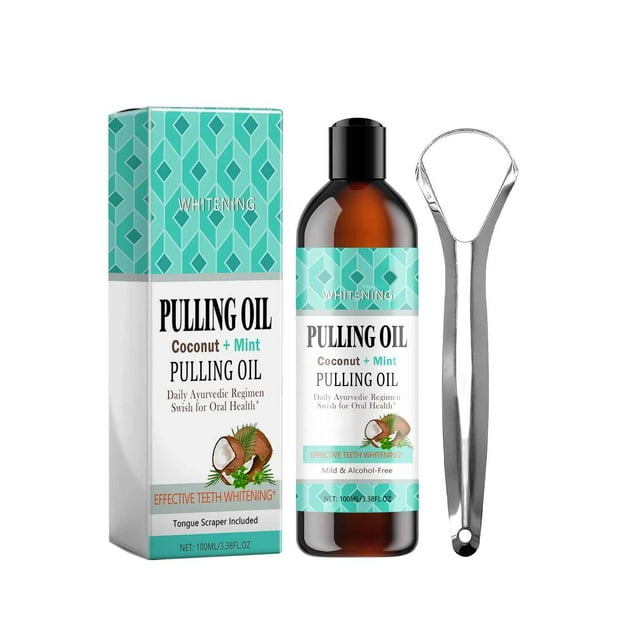 Pulling Oil With Coconut Peppermint Oil Mouthwash For Oral Care Teeth And Fresh Breath Organic 5109