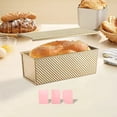 thumbnail image 1 of Pullman Loaf Pan with Lid, 1 Pack Non-Stick Black Bread Loaf Pans for Homemade Bread Carbon Steel Bread Toast Box with Cover for Bakeware Bread Toast Oven Baking Gold, 1 of 5