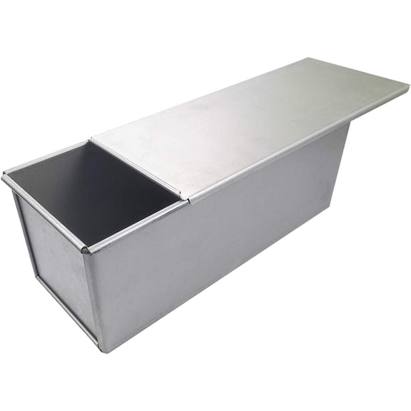 Pullman Loaf Pan with Lid Aluminumed  Pullman Loaf Pan Commercial Grade Non  Bread Pan with Lid (13x4.3x4.8in)