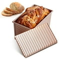 thumbnail image 1 of Premium Pullman Loaf Pan with Lid, Non-Stick Carbon Steel Bread Baking Mold, 1 lb Dough Capacity, Send Goods from Local Warehouse, 1 of 7