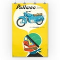 thumbnail image 1 of Pullman Vintage Poster (artist: Gouju & Amalric) France c. 1957 (36x54 Giclee Gallery Print, Wall Decor Travel Poster), 1 of 1