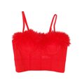 thumbnail image 1 of Pullover Bras for Women No Underwire Bra Feature V-Neck T-Shirt Bra Style W-1205 Red S, 1 of 5