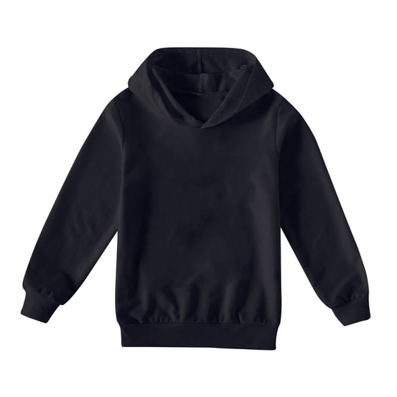 Pullover Hooded Sweatshirt for Boys and Girls Unisex Long Sleeve Casual Plain Design Comfortable Fit