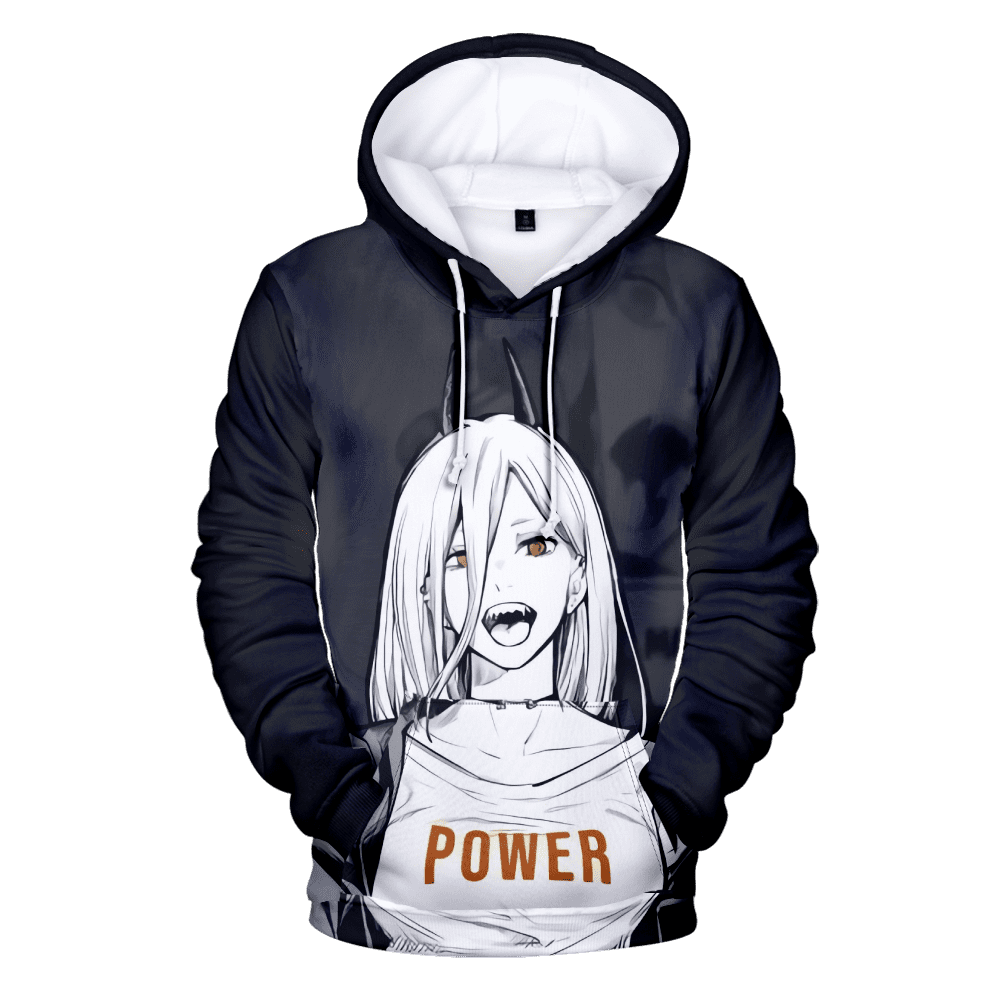 Pullover Hoodie Chainsaw Man 3D Print Denji, Pochita, Makima, Power