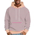 thumbnail image 1 of Pullover Hoodie Men Cozy Fleece Casual Trendy Striped Sweatshirts Front Pocket Long Sleeve Hooded Winter Tops (XL, Green 09), 1 of 4