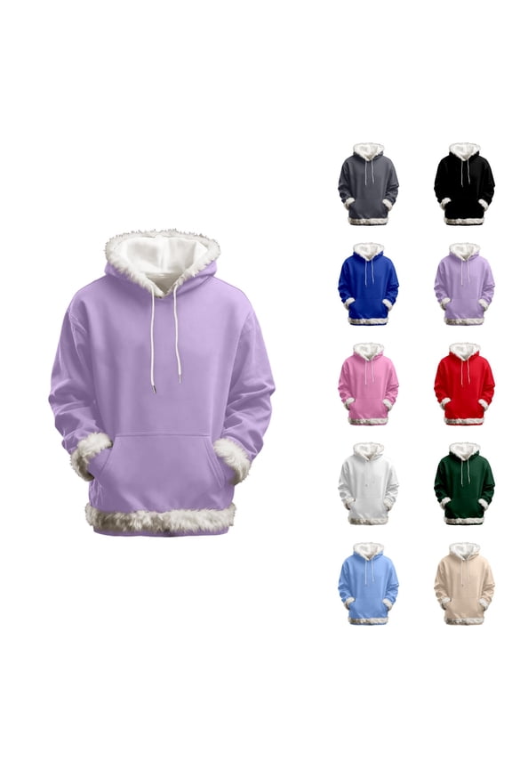 Pullover Hoodie for Women with Pockets Fall Winter Trim Trendy Sweatshirt Pullover Tops