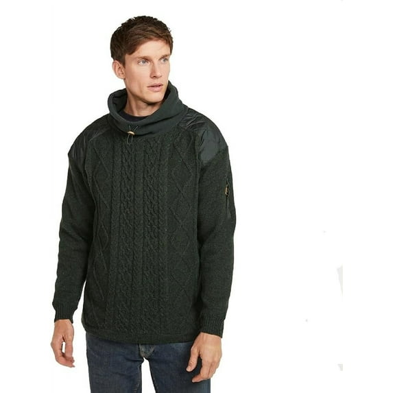 Pullover Sweater for Men, Cowlneck Made By Aran Woollen Mills