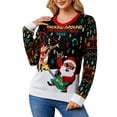 thumbnail image 1 of Pullover Sweater for Women Crewneck Ugly Christmas Multi Graphic Winter Clothes Lightweight Fall Long Sleeve knitted Sweaters Tops Alsol Lamesa, 1 of 6