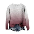 thumbnail image 1 of Pullover Sweaters For Women Sevevn Women's Fashion Gradient Printed Casual Long Sleeve Ladies Loose Sweater Blouse, 1 of 4