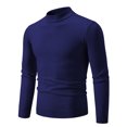 thumbnail image 1 of Pullover Sweaters for Men Turtleneck Shirt Men Winter Casual Solid Color Long Sleeved High Round Neck Sweater Slim Fit Turtleneck Tops with Ribbing Edge, 1 of 2