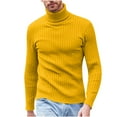 thumbnail image 1 of Pullover Sweaters for Men Turtleneck Shirt Men Winter Casual Solid Color Long Sleeved High Round Neck Sweater Slim Fit Turtleneck Tops with Ribbing Edge, 1 of 8