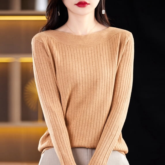 Pullover Sweaters for Women Ribbed Knit Sweater Turtleneck Pullover Soft Comfortable Casual Winter Long Sleeve Slim Fit Sweater Shirt for Fall and Winter Season
