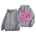thumbnail image 1 of Pullover Sweaters for Women Work Winter Relaxed Fit Hooded Long Sleeve Bubble Drop Shoulder with Pocket Graphiprint Leisure Cotton Hoodies Sweatshirts(Grey,S), 1 of 4